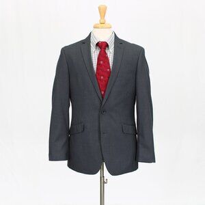 Kenneth Cole 42R Gray Solid 2-Button Sport Coat Blazer Jacket P525